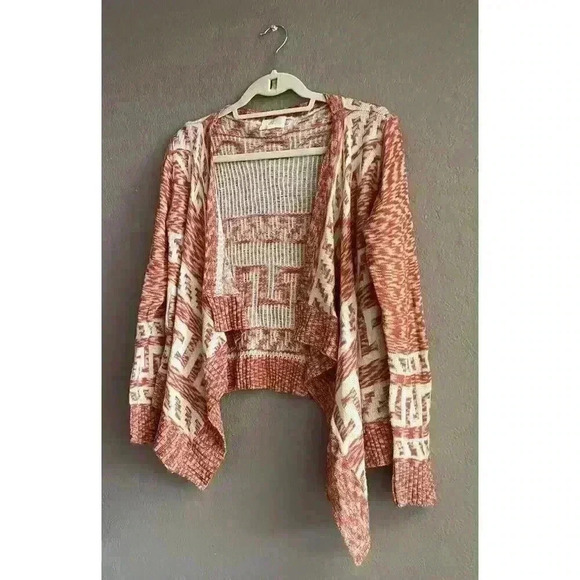 Women's Love Aztec Tribal Cardigan Southwest Sweater Size S/M - Picture 5 of 9